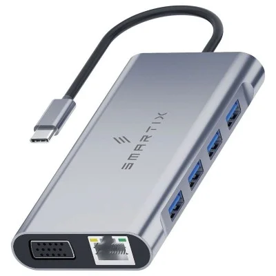 Smartix Premium 11 in 1 USB -C Hub - Grey